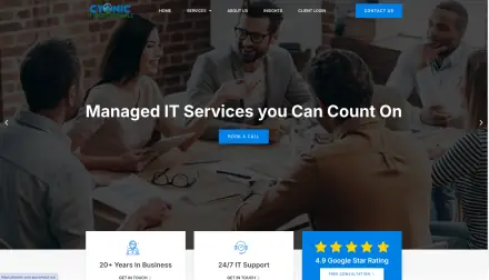 Cyonic IT website homepage