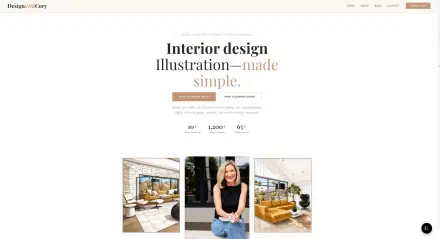 DesignwithCory website homepage