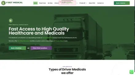 First Medical Consultants website homepage