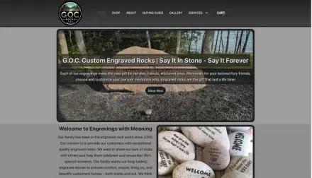G.O.C. Engraved Rocks website homepage