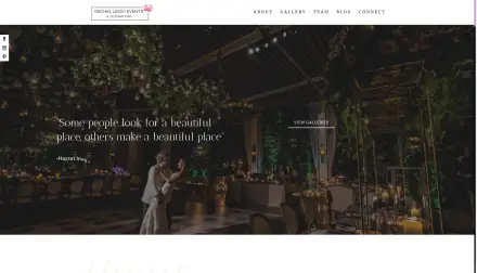 Rachel Leigh Events website homepage