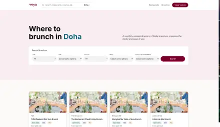 Veya website homepage